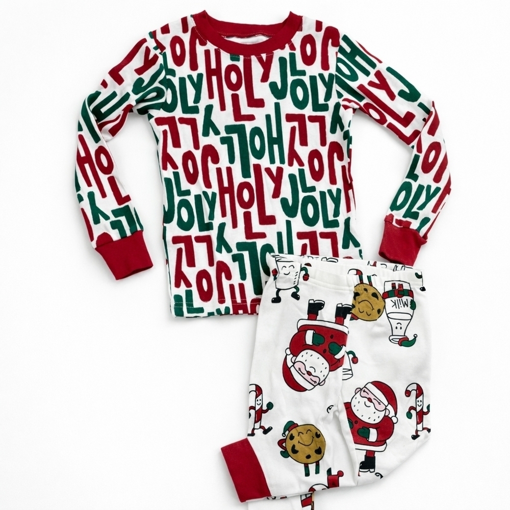 New Toddler Carter's Christmas Pajamas Size 3T - Unisex Holly Jolly Santa PJ Set